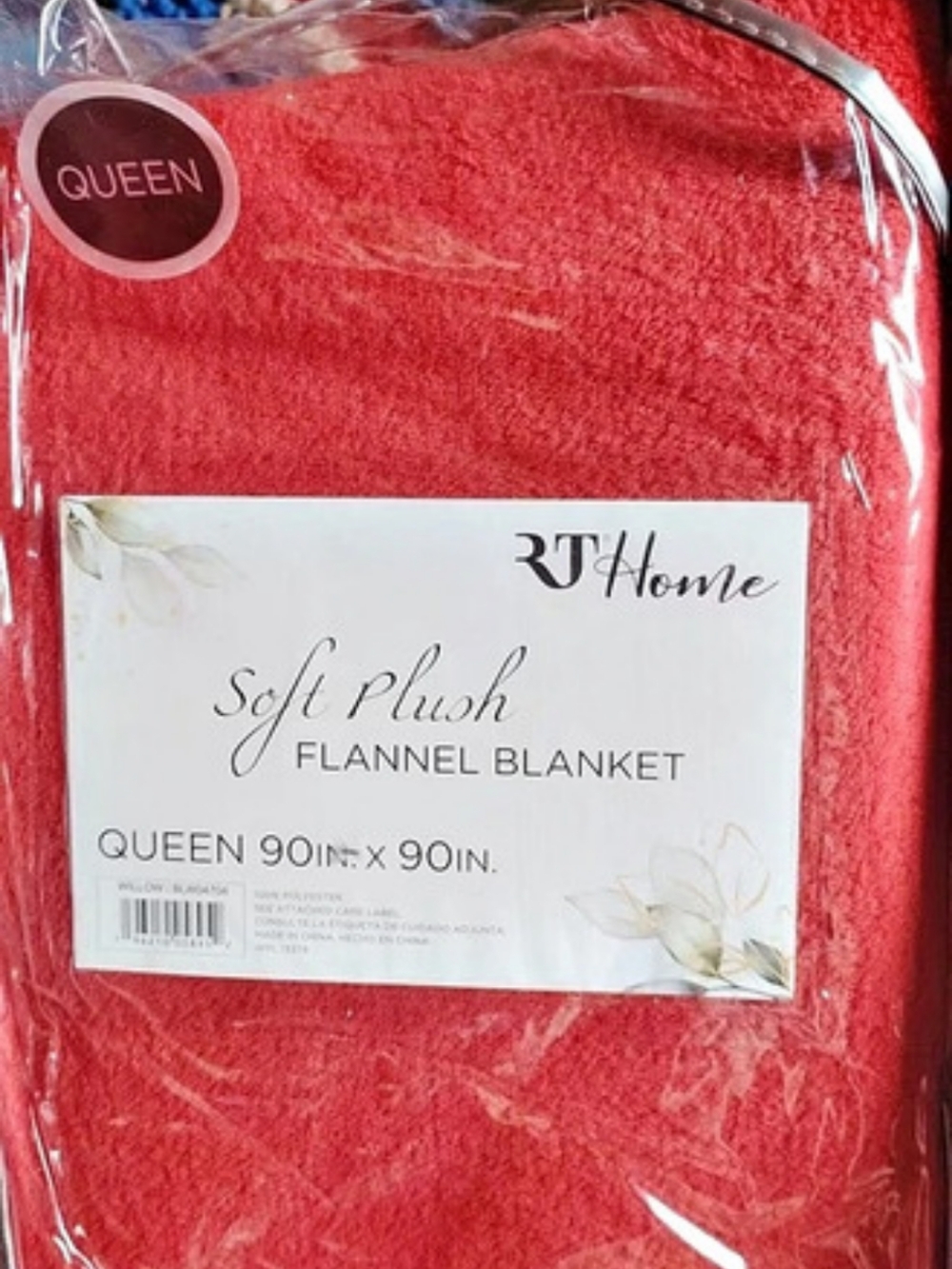 RT Home Soft Plush Flannel Blanket Red